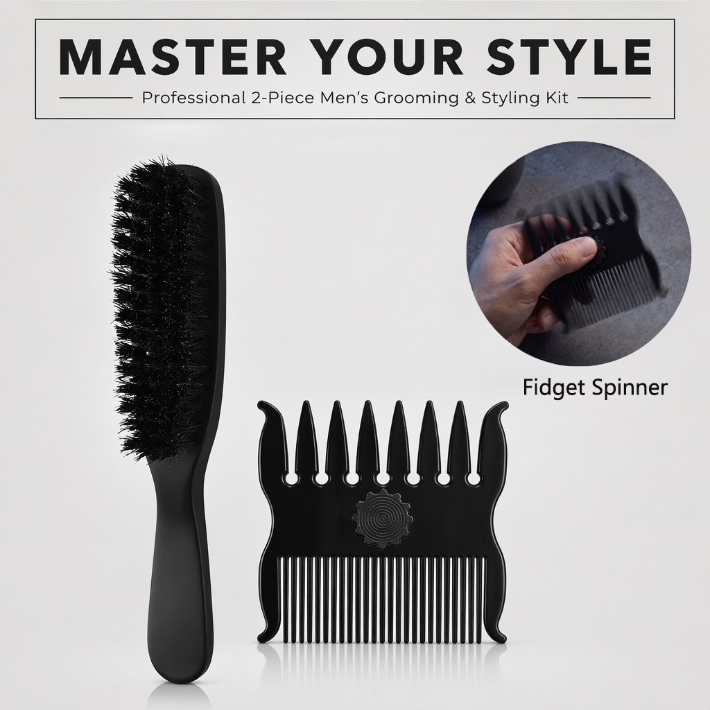 Men'S Grooming Hairstyles - 1/2Pcs Set Hairstyle Comb 360° Rotatable