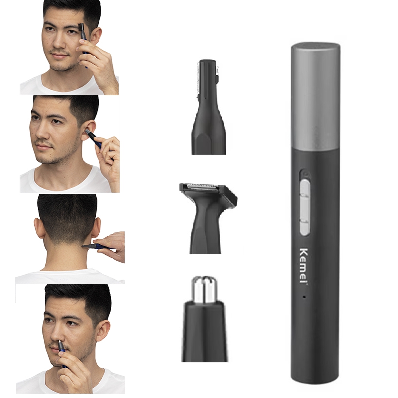 Men'S Grooming Set - Kemei Pro Rechargeable Nose Hair Trimmer