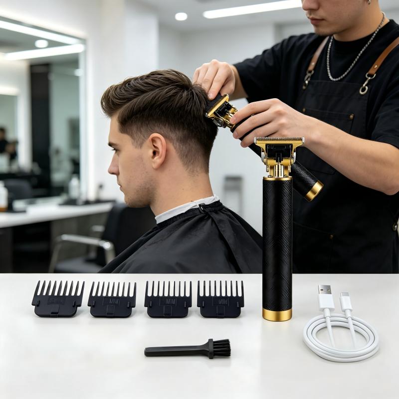 Men'S Grooming Set - Textured Cordless Hair Trimmer USB Recharge
