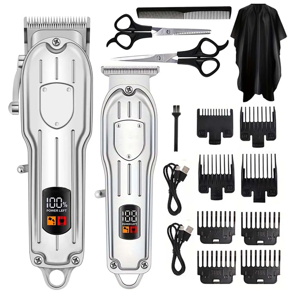 Men'S Grooming Set - Electric Hair Clipper Display Digital Multifunctional