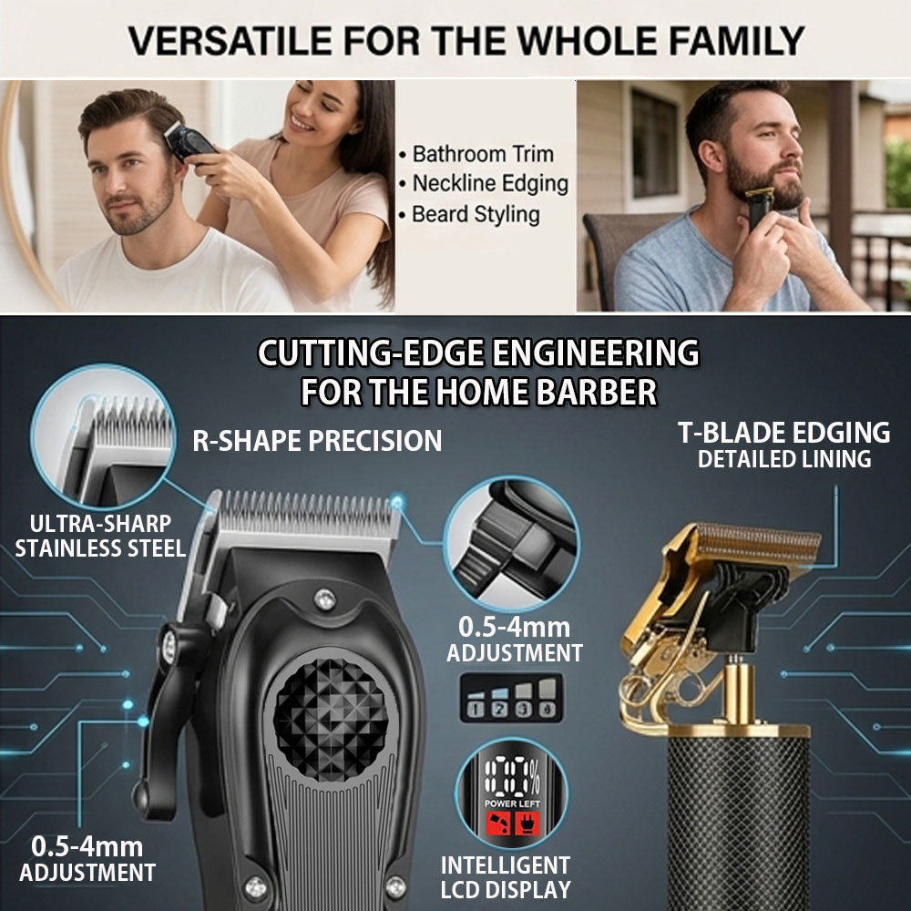 Professional Hair Clippers wit - Men'S Grooming Set ulasan dan harga
