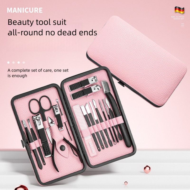18pcs Manicure Pedicure Set, P - Nail Care Kit Mens ulasan dan harga