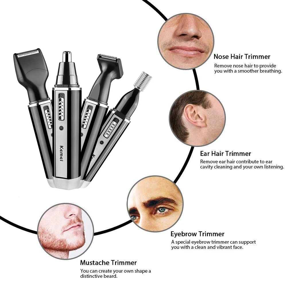 Kemei rechargeable electric al - Men'S Grooming Ear Hair ulasan dan harga