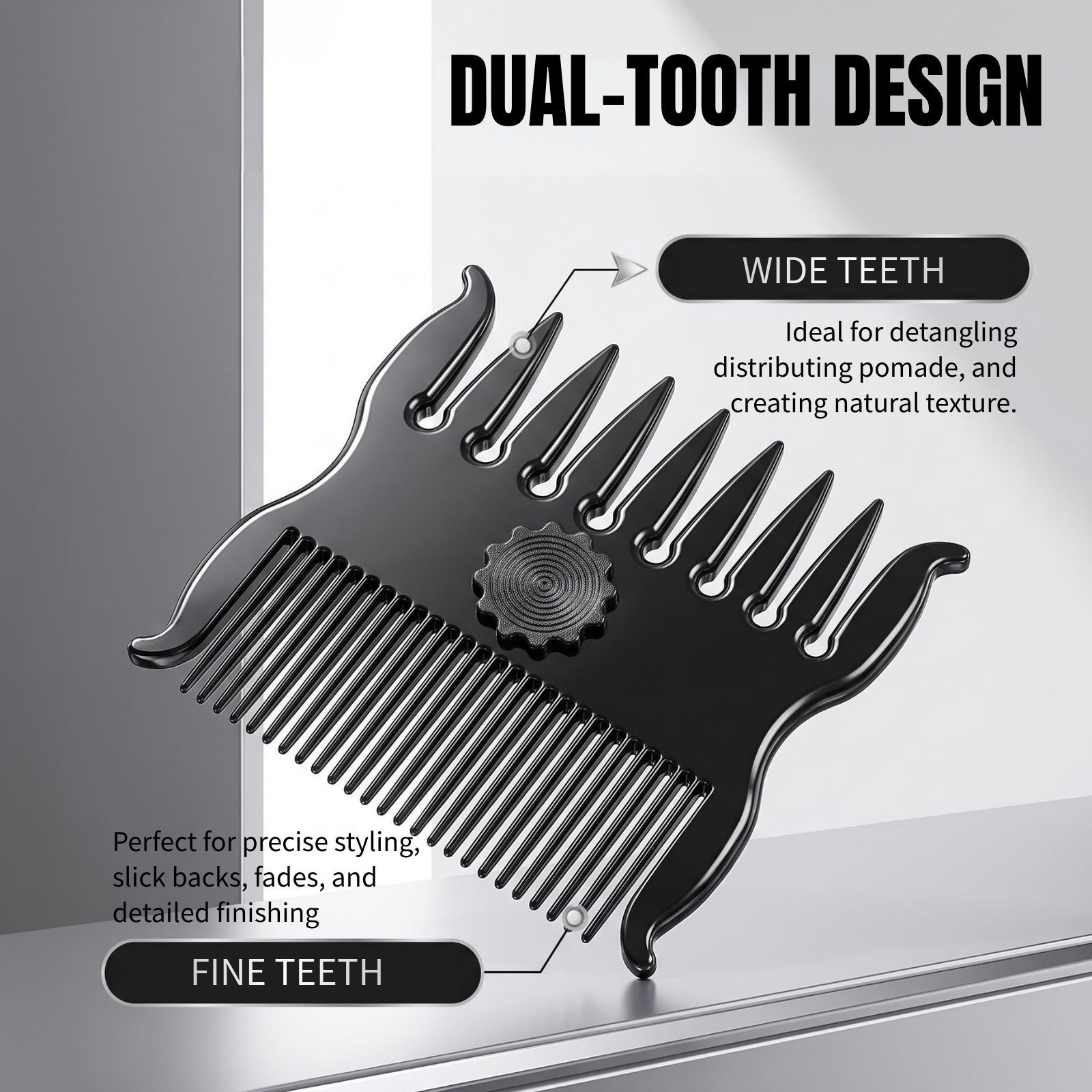 1/2Pcs Set Hairstyle Comb 360° - Men'S Grooming Hairstyles ulasan dan harga