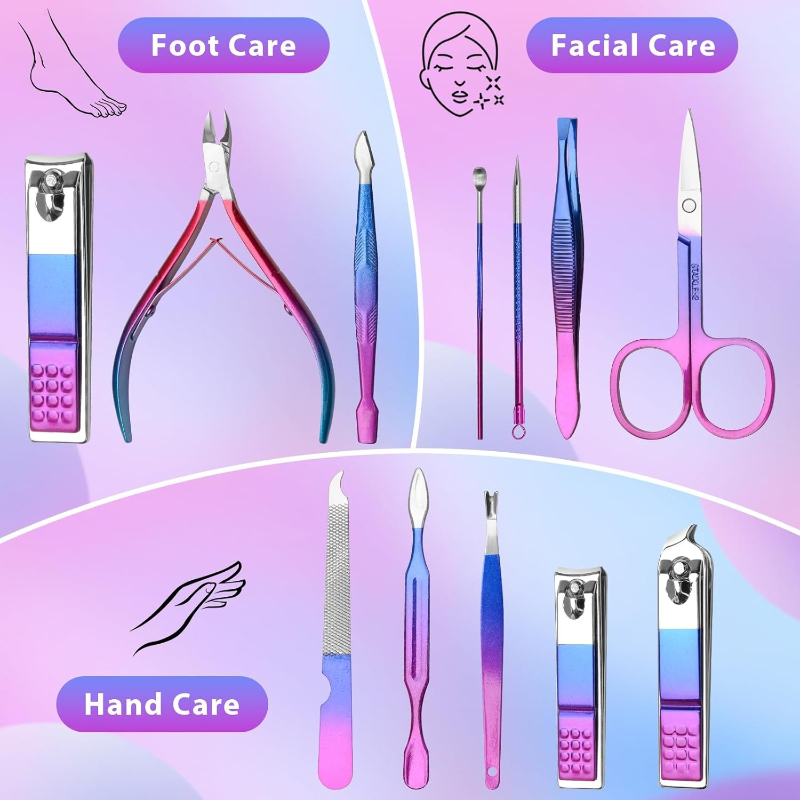 Manicure Set Nail Clippers Ped - Nail Care Kit Mens ulasan dan harga