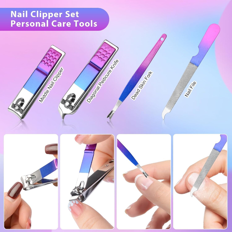 Manicure Set Nail Clippers Ped - Nail Care Kit Mens ulasan dan harga