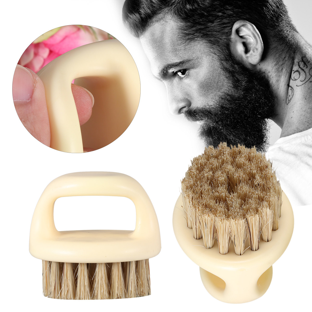 2Pcs Beard Brush Set for Men P - Men'S Grooming Set ulasan dan harga