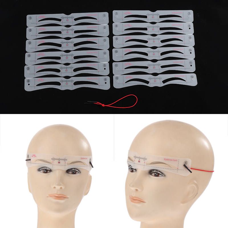12Pcs Eyebrow Stencil Set Reus - Men'S Grooming Guide ulasan dan harga