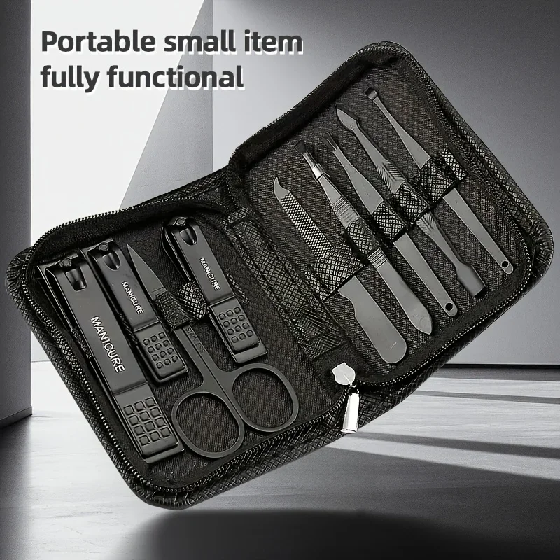 9 Piece in 1 Manicure Set Pedi - Nail Care Kit Mens ulasan dan harga