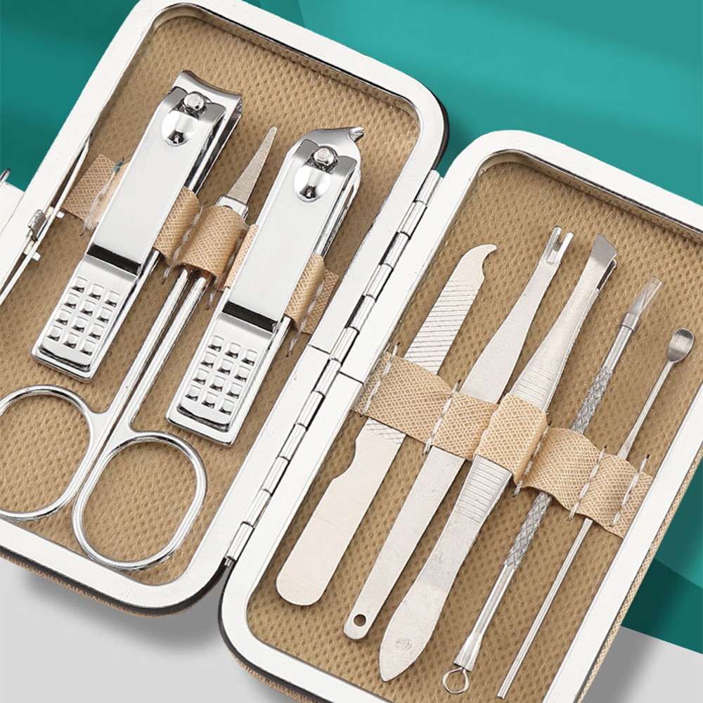 8-in-1 Stainless Manicure Set  - Nail Care Kit Mens ulasan dan harga