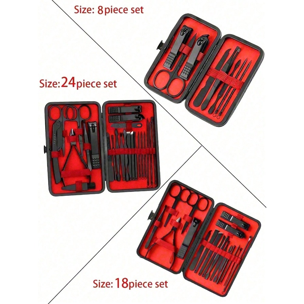 8/24pcs Professional Manicure  - Nail Care Kit Mens ulasan dan harga