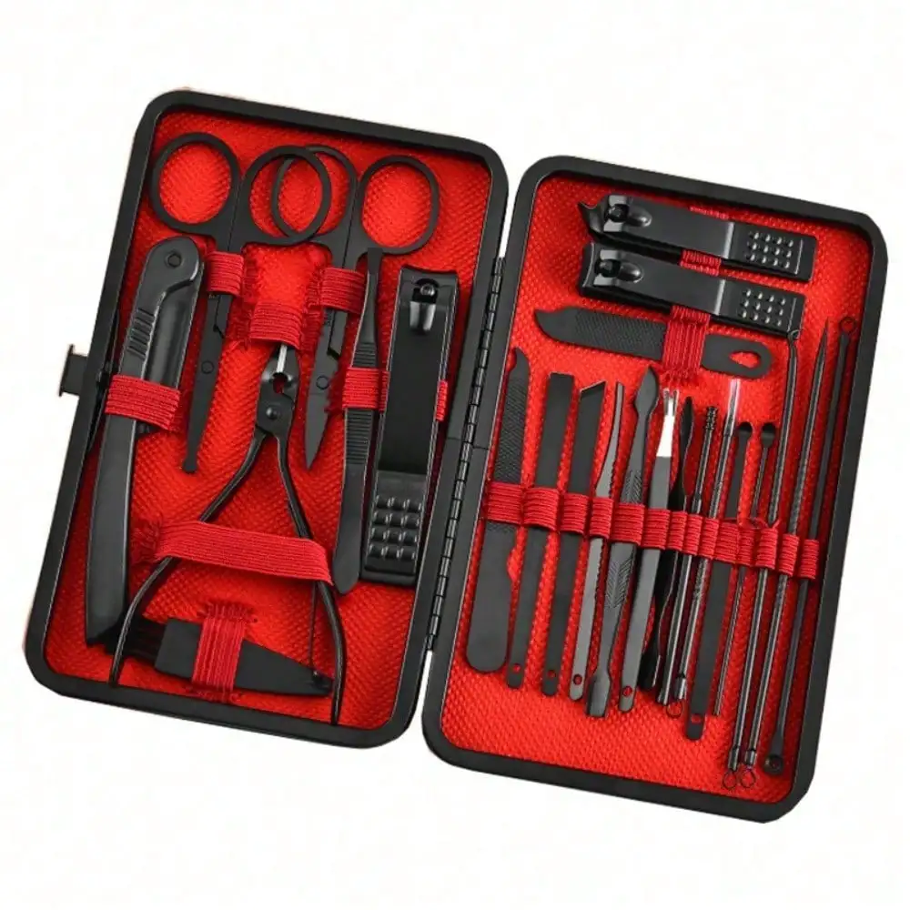 8/24pcs Professional Manicure  - Nail Care Kit Mens ulasan dan harga