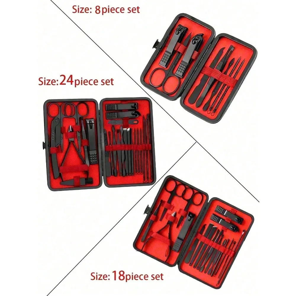 8/24pcs Professional Manicure  - Nail Care Kit Mens ulasan dan harga