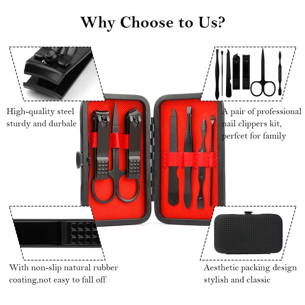 8-in-1 Manicure Kit for Men: S - Nail Care Kit Mens ulasan dan harga